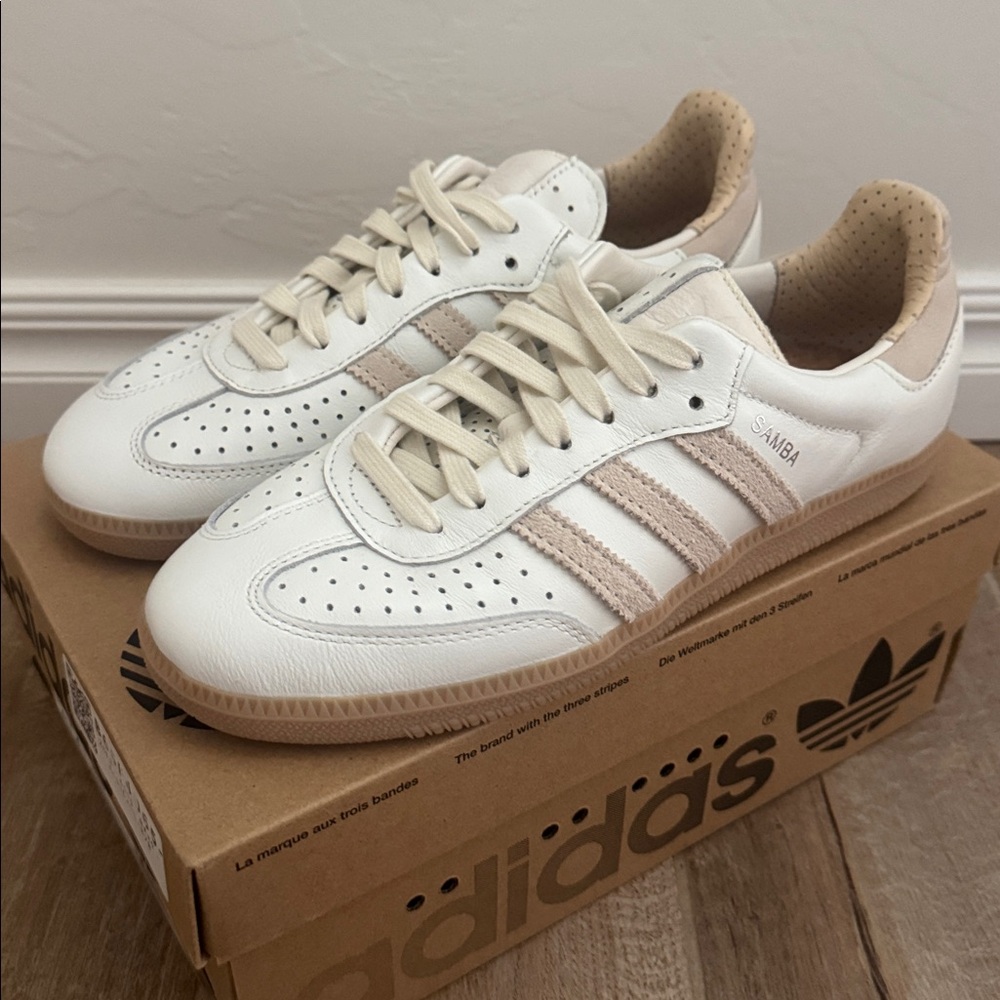 Adidas Samba OG Core White Magic Beige - Picture 2 of 5